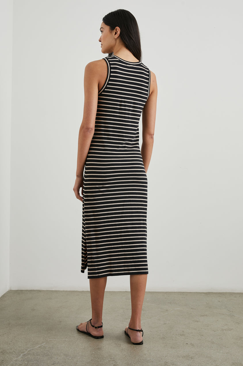 Rails The Tank Dress in Black Birch Stripe