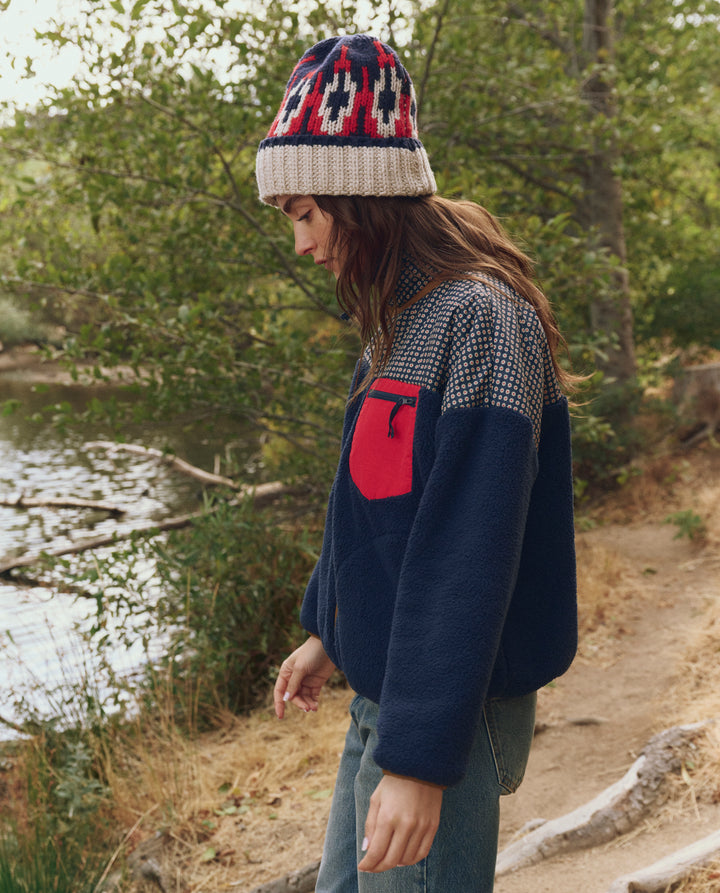 THE GREAT. The Print-Mix Plush Terrain Full-Zip