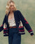 THE GREAT. The Sailboat Lodge Cardigan in Dark Navy