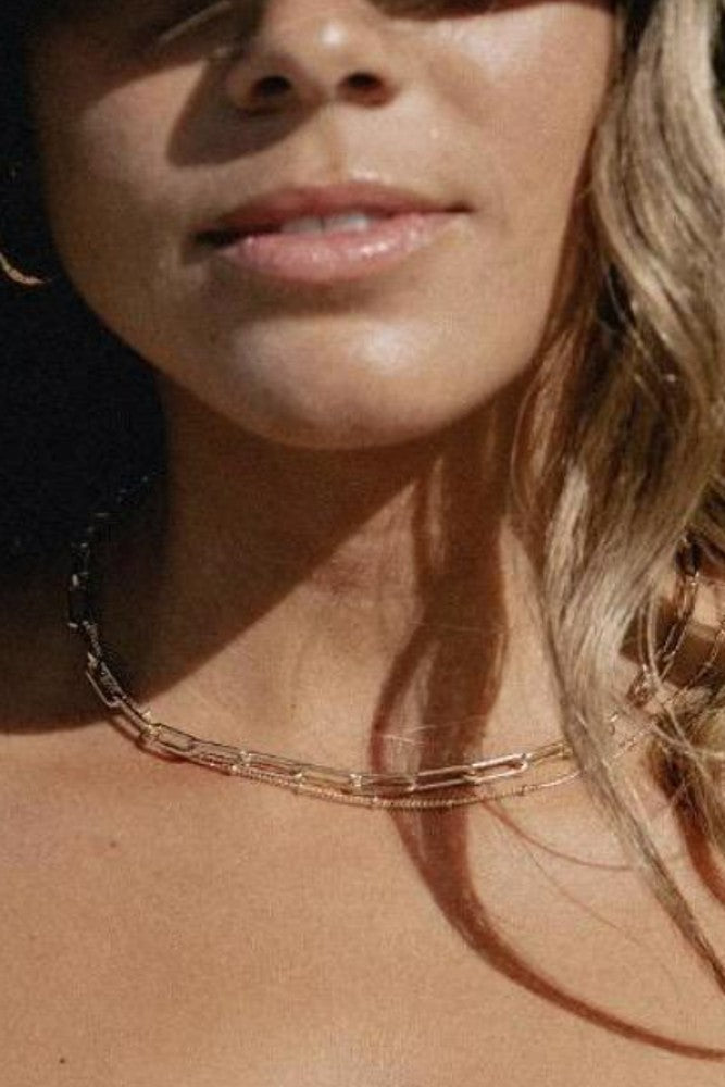 SAHIRA Carrie Paperclip Necklace 24&quot;