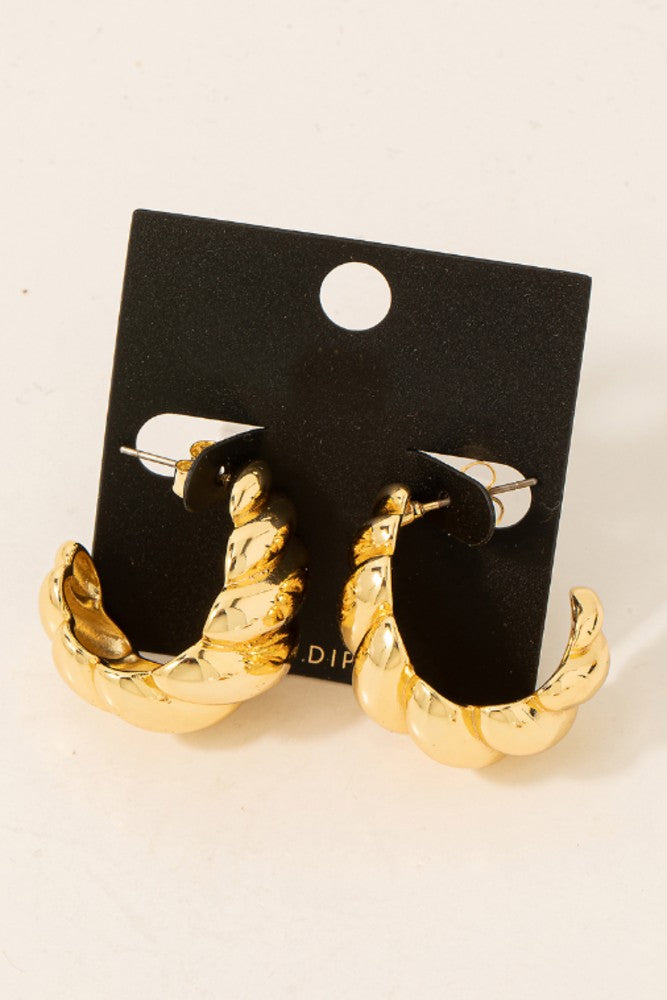ADORN Celie Croissant Hoop Earrings
