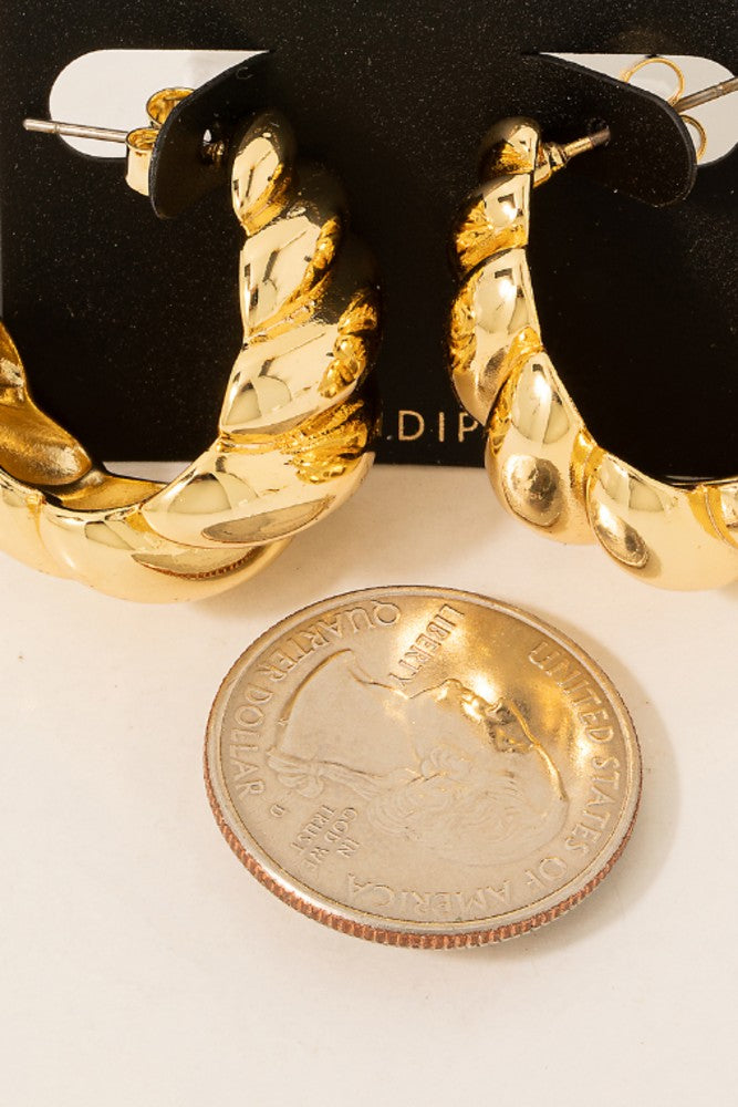 ADORN Celie Croissant Hoop Earrings