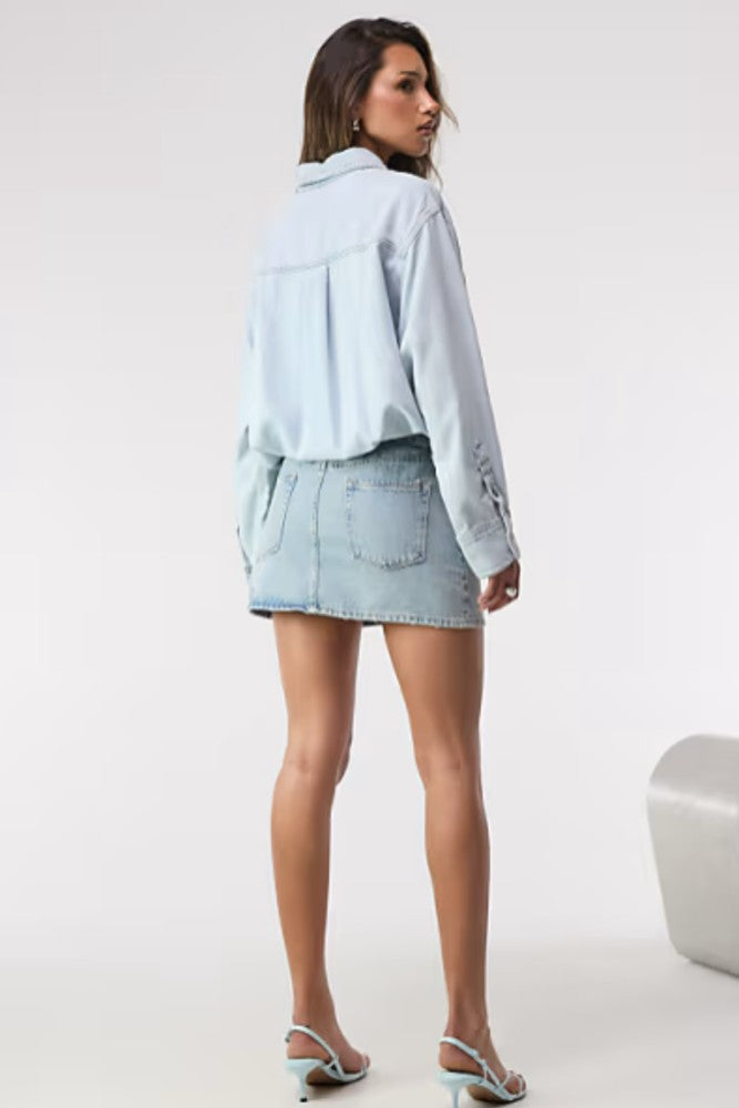 Good American Denim Shirt Dress