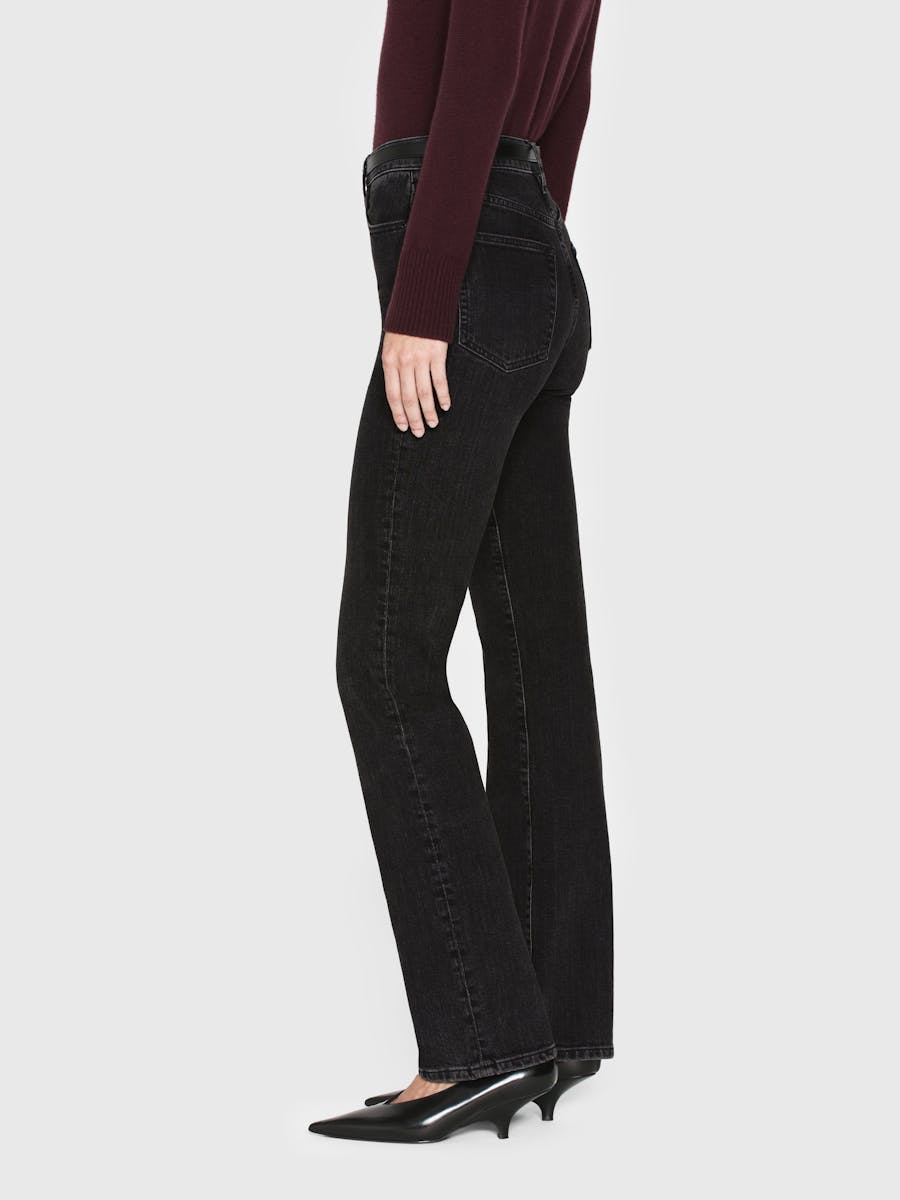 FRAME The Ruler High Rise Straight Jean in Grit