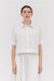 NYLAND Ren Short Sleeve Crop Shirt Off White