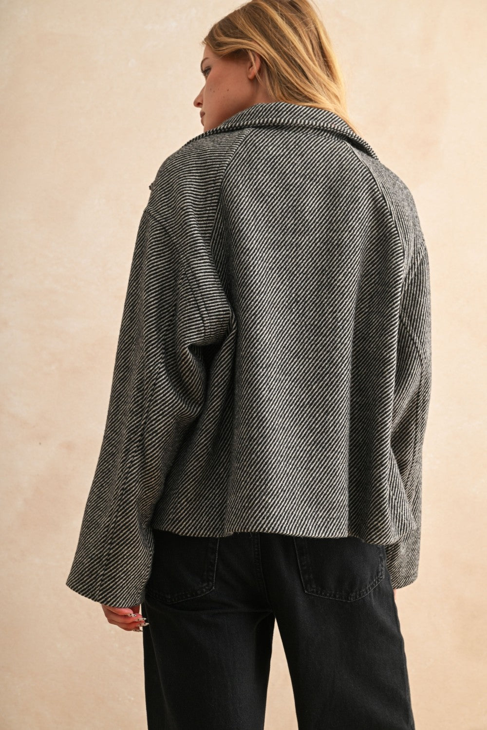 NYLAND Dulcie Herringbone Cape Style Jacket