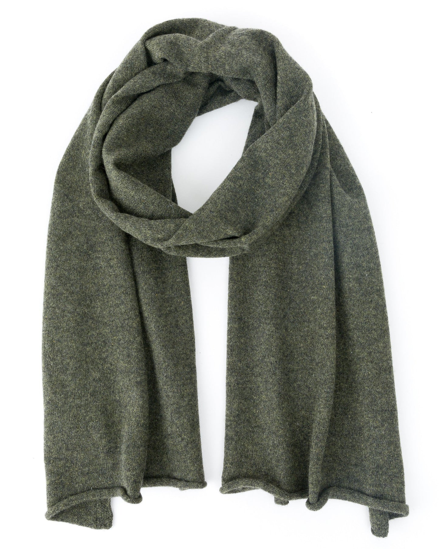 Quinn Cashmere Marled Scarf in Charcoal Heather