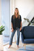 NYLAND Adelaide Double Notched Top Medium Grey