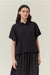 NYLAND Ruth Seersucker Box Shirt Black