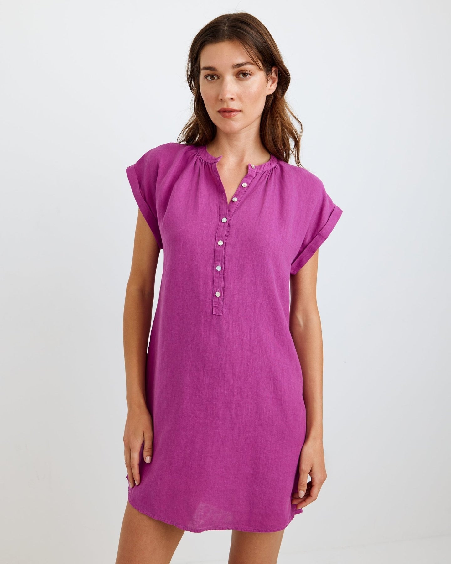 Bella Dahl Cap Sleeve Henley Dress