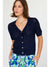 NYLAND Umeko Half Sleeve Cardigan W/ Pocket Detail