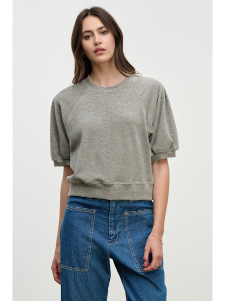 Velvet by Graham &amp; Spencer Avis SS Knit Heather Grey