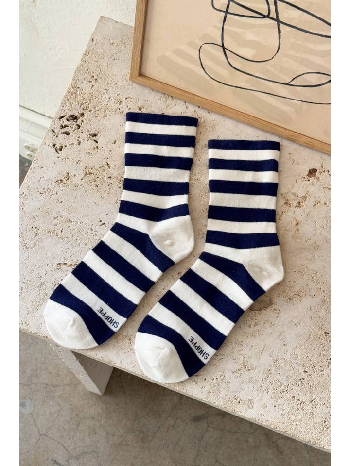 Le Bon Shoppe Wally Socks Wide Navy