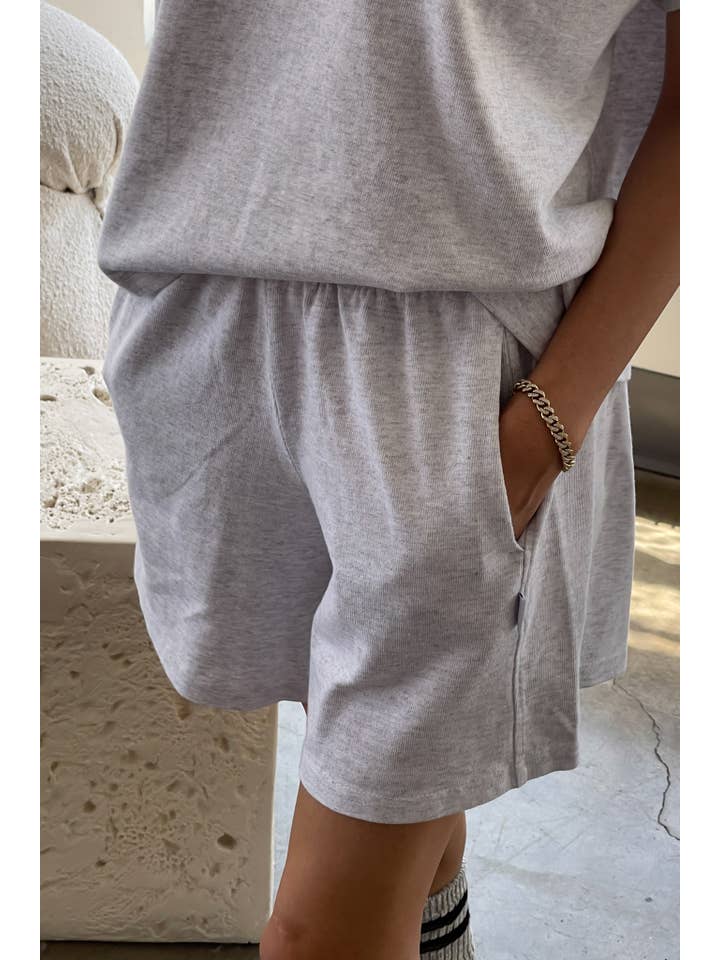 Le Bon Shoppe Flared Basketball Shorts Ice Grey