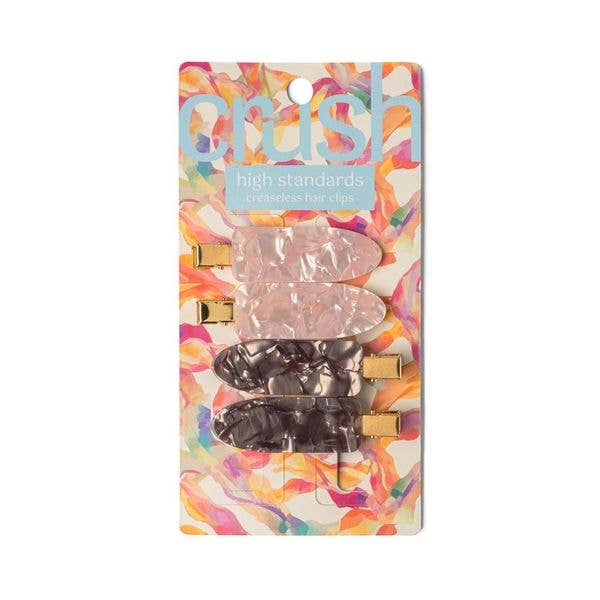 DM Merchandising Crush High Standards Creaseless Hair Clips in Brown/Peach
