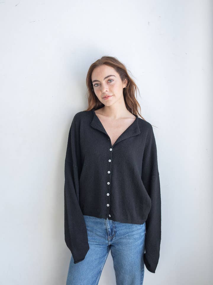 Things Between Black Piper Cardigan