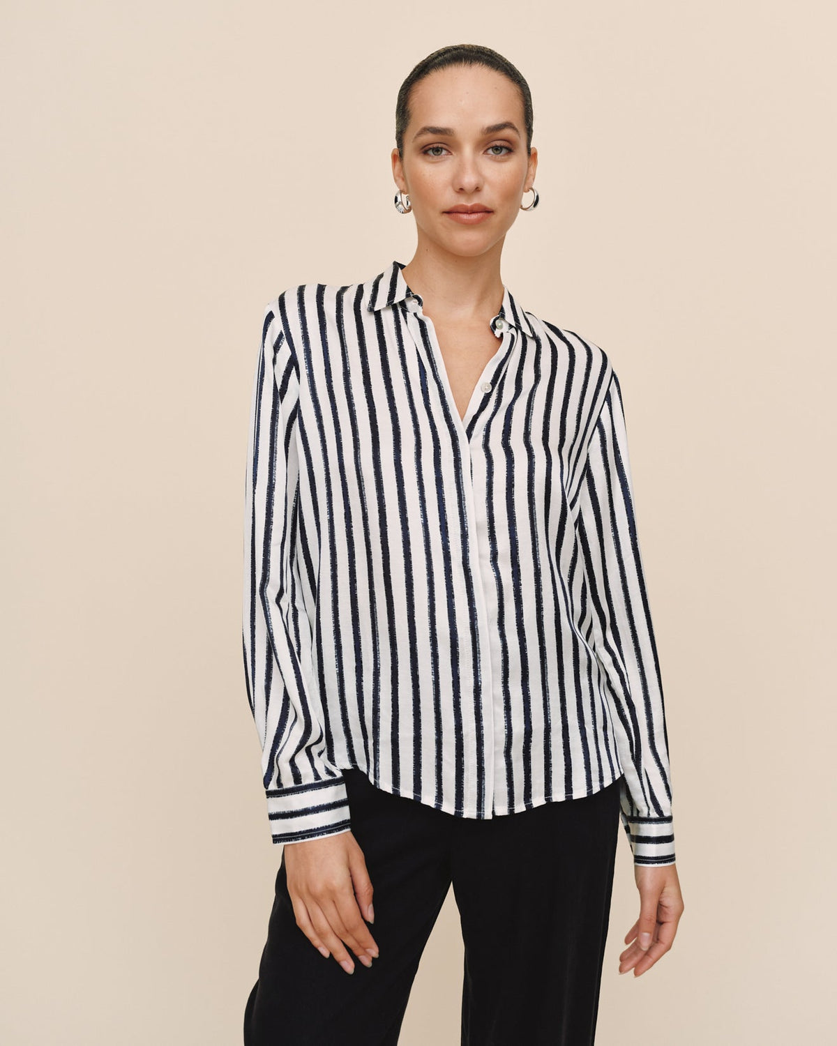 Bella Dahl High Low Hem Shirt Striped
