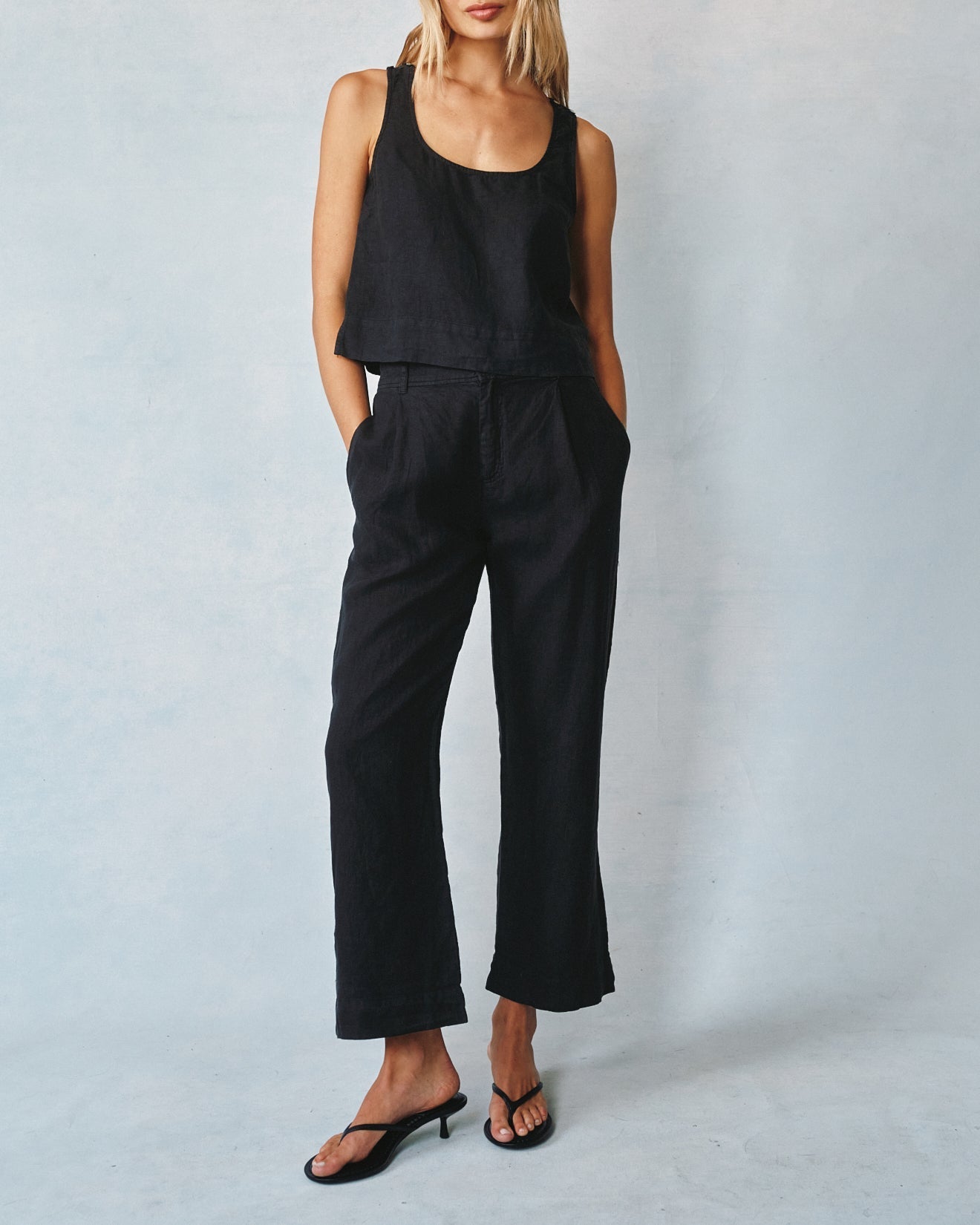 Bella Dahl Pleated Wide Leg Ankle Pant
