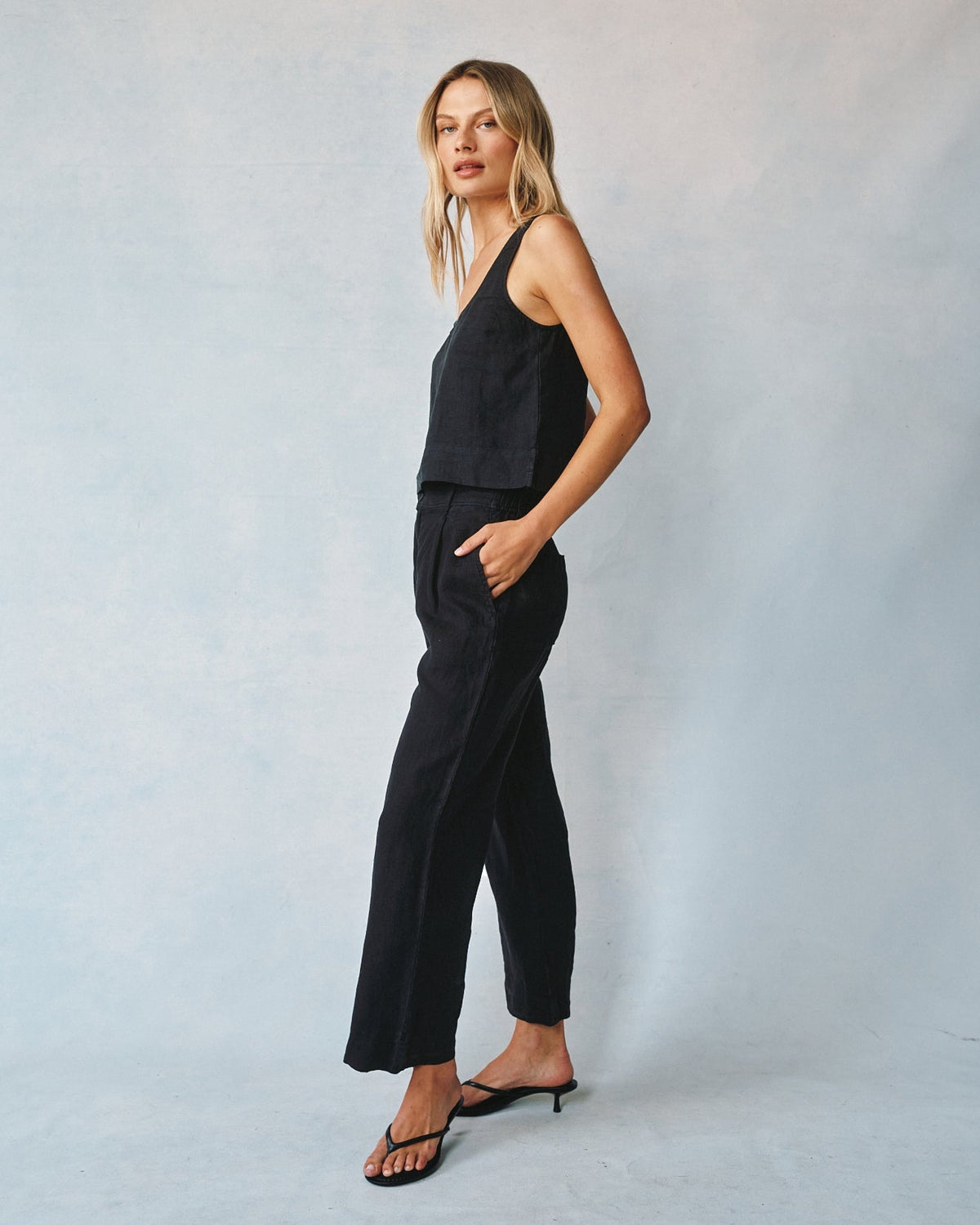 Bella Dahl Pleated Wide Leg Ankle Pant