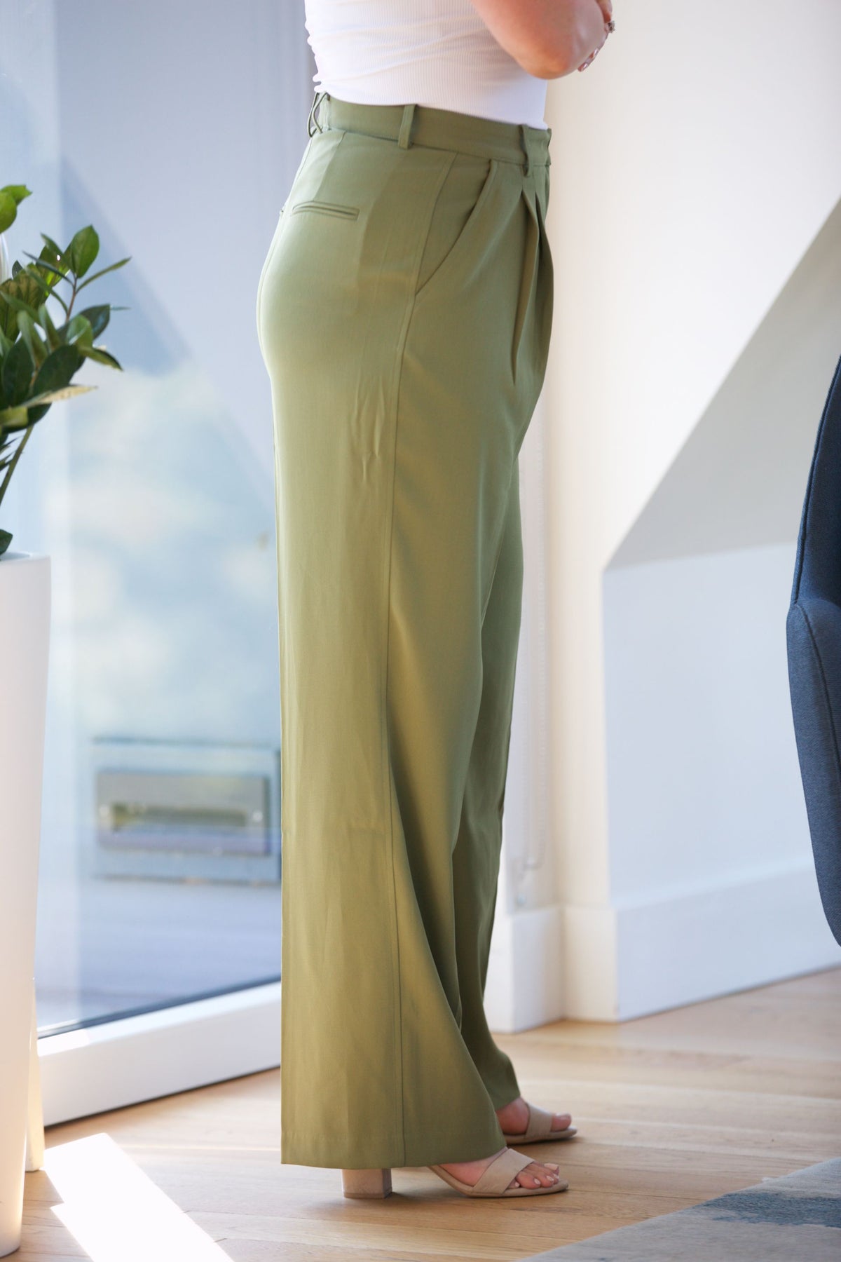 NYLAND Madison Pintuck Trouser Olive