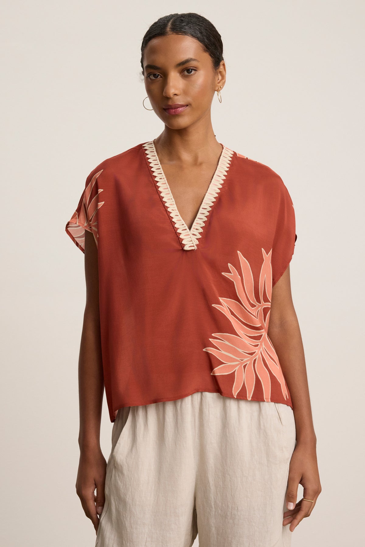 Velvet by Graham & Spencer Naomi Top Cedar