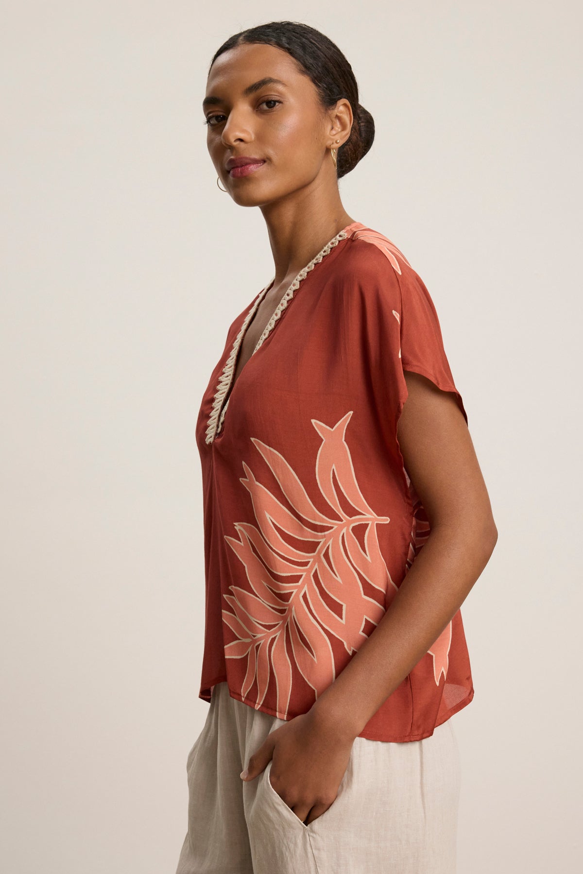 Velvet by Graham & Spencer Naomi Top Cedar