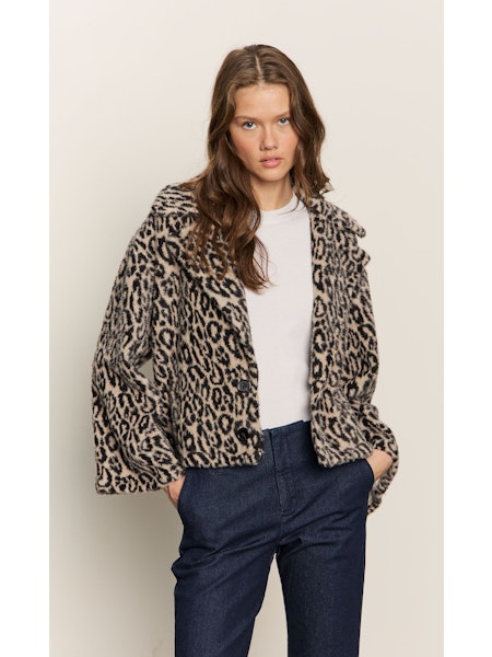 Sanctuary Colette Fur Coat Leo