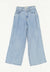 OAT Mid Rise Wide Palazzo Pant in Evan Light Wash