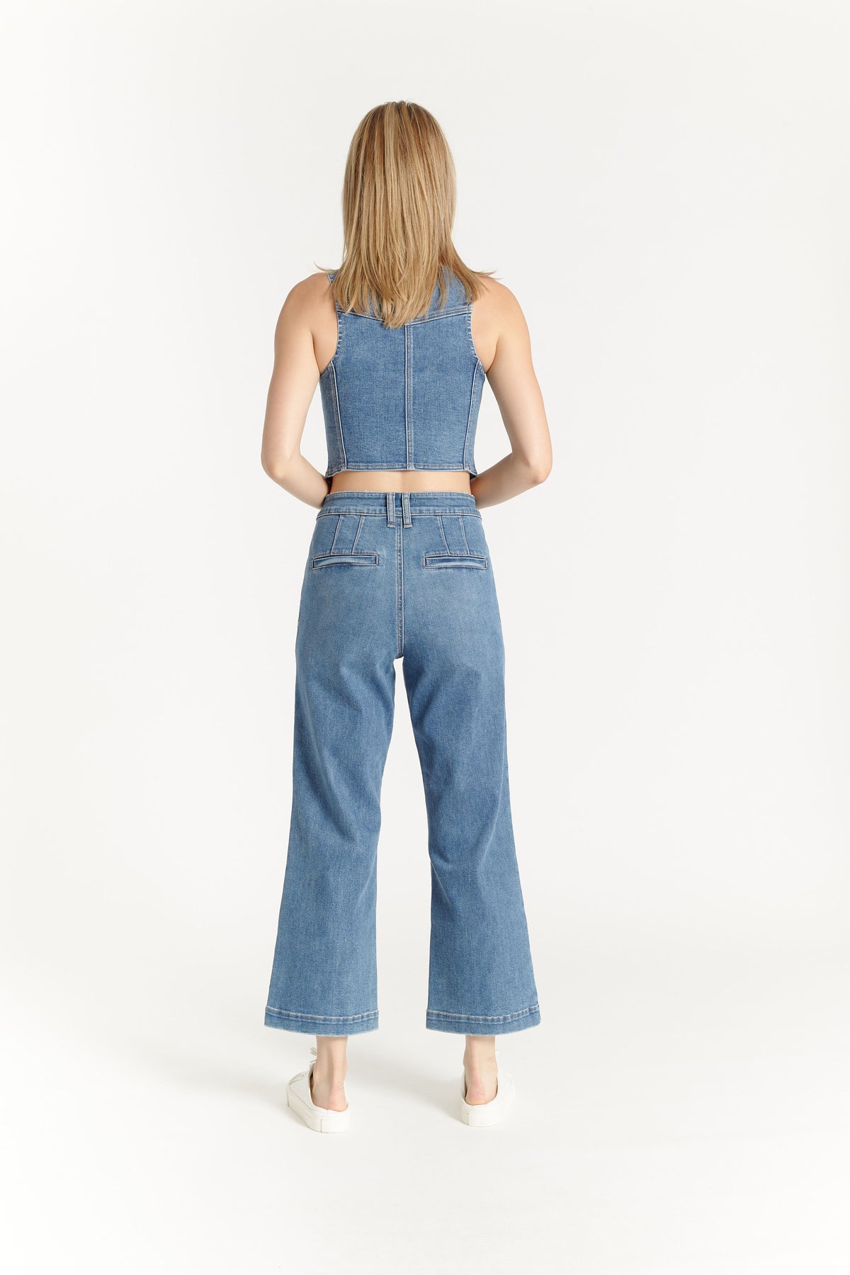 OAT Button Front Denim Vest