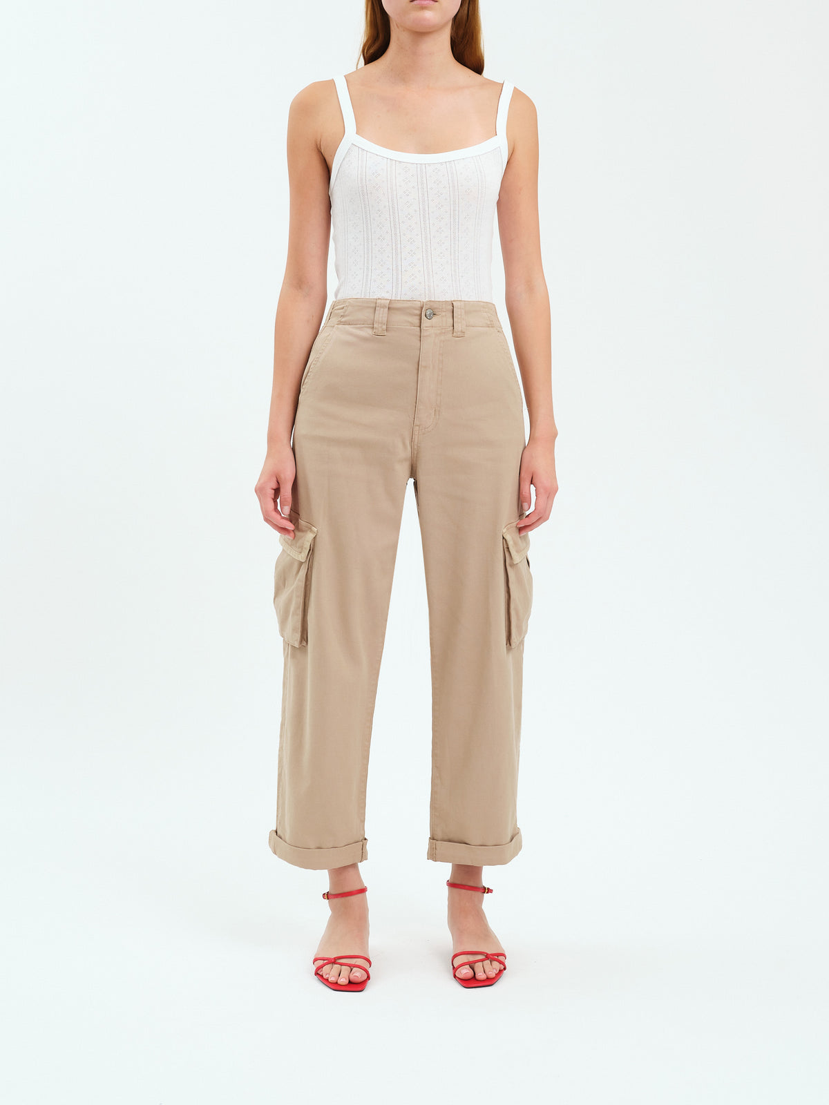 Daze Denim The Squad Curved Leg Cargo Pant in Acorn