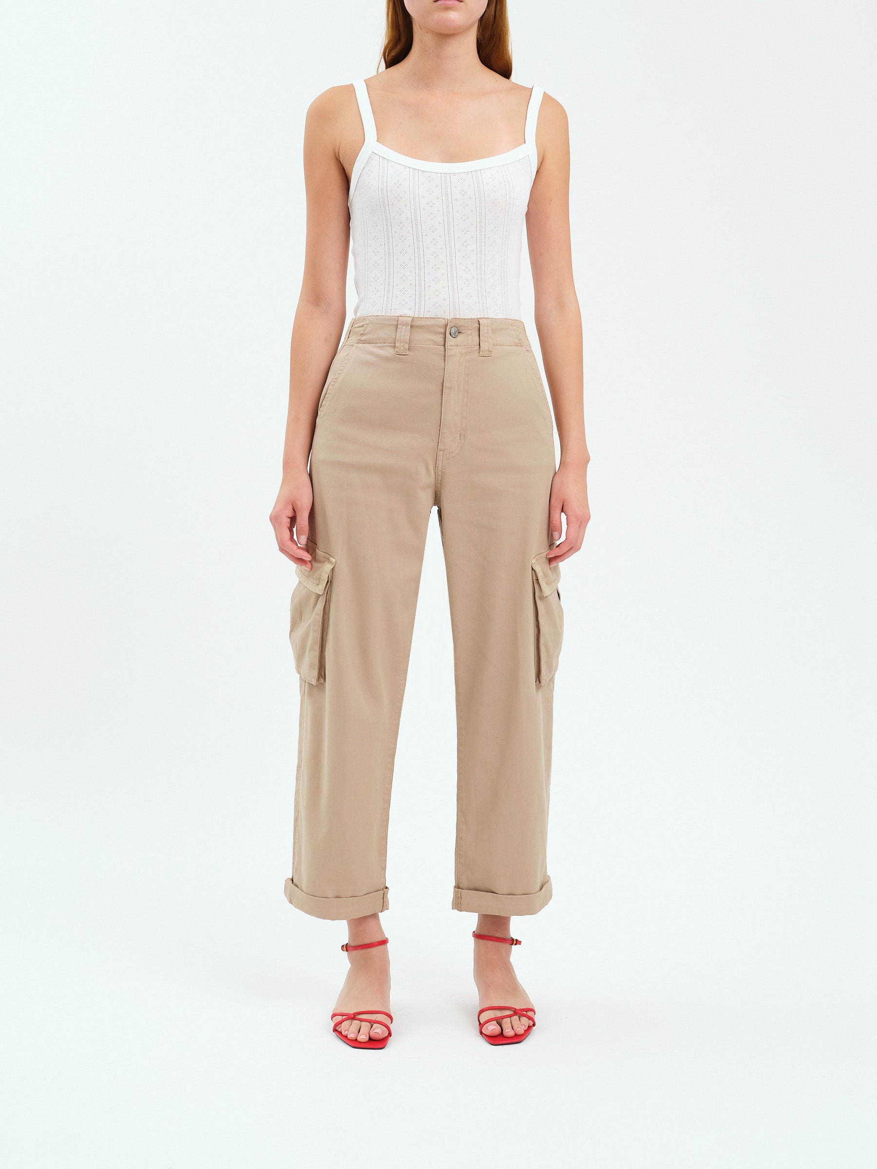 Daze Denim The Squad Curved Leg Cargo Pant in Acorn