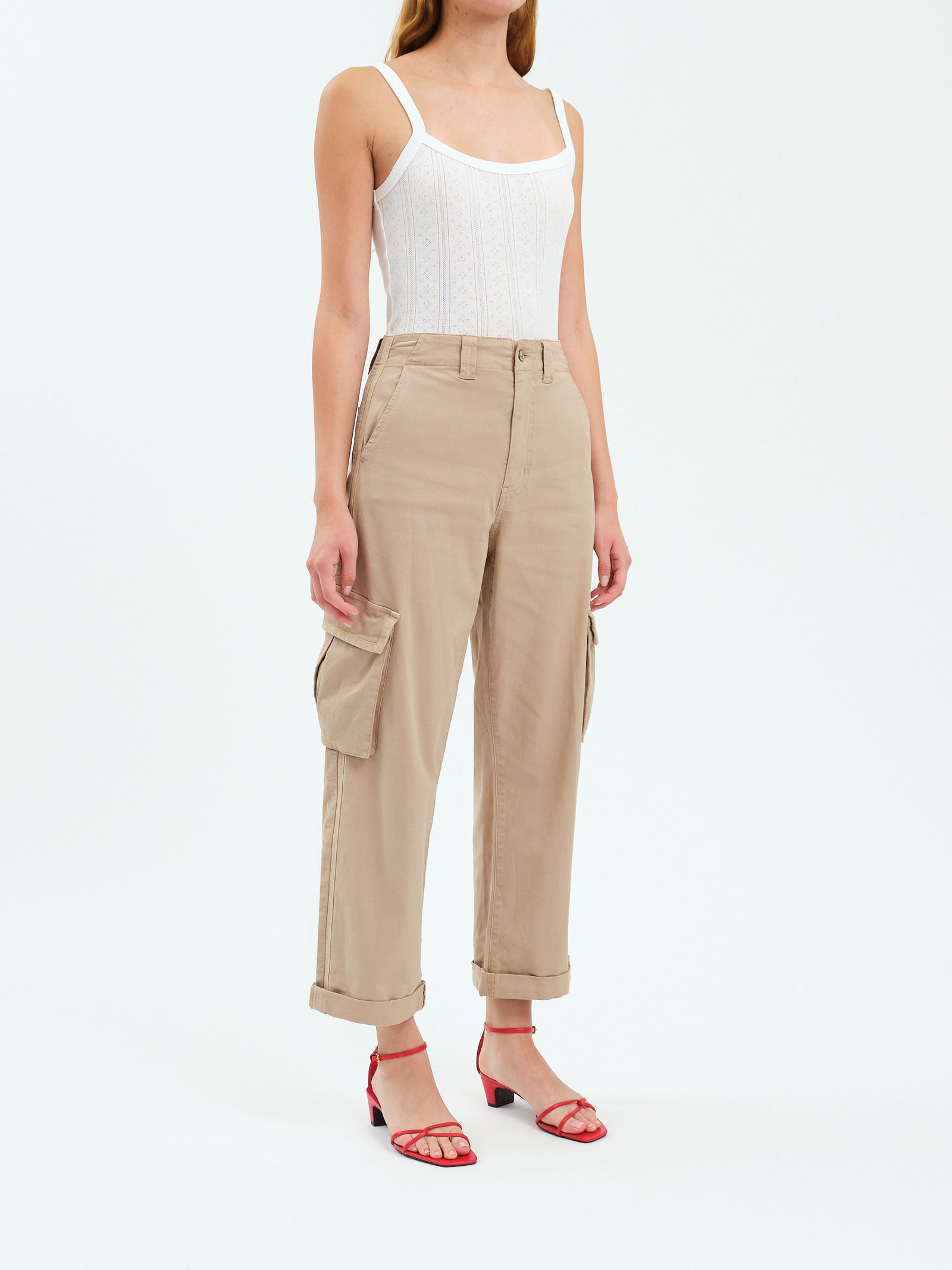 Daze Denim The Squad Curved Leg Cargo Pant in Acorn