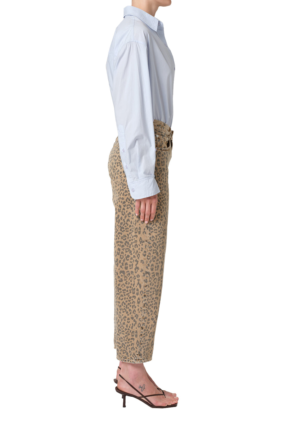 Citizens of Humanity Miro Relaxed Jean in Natural Cheetah