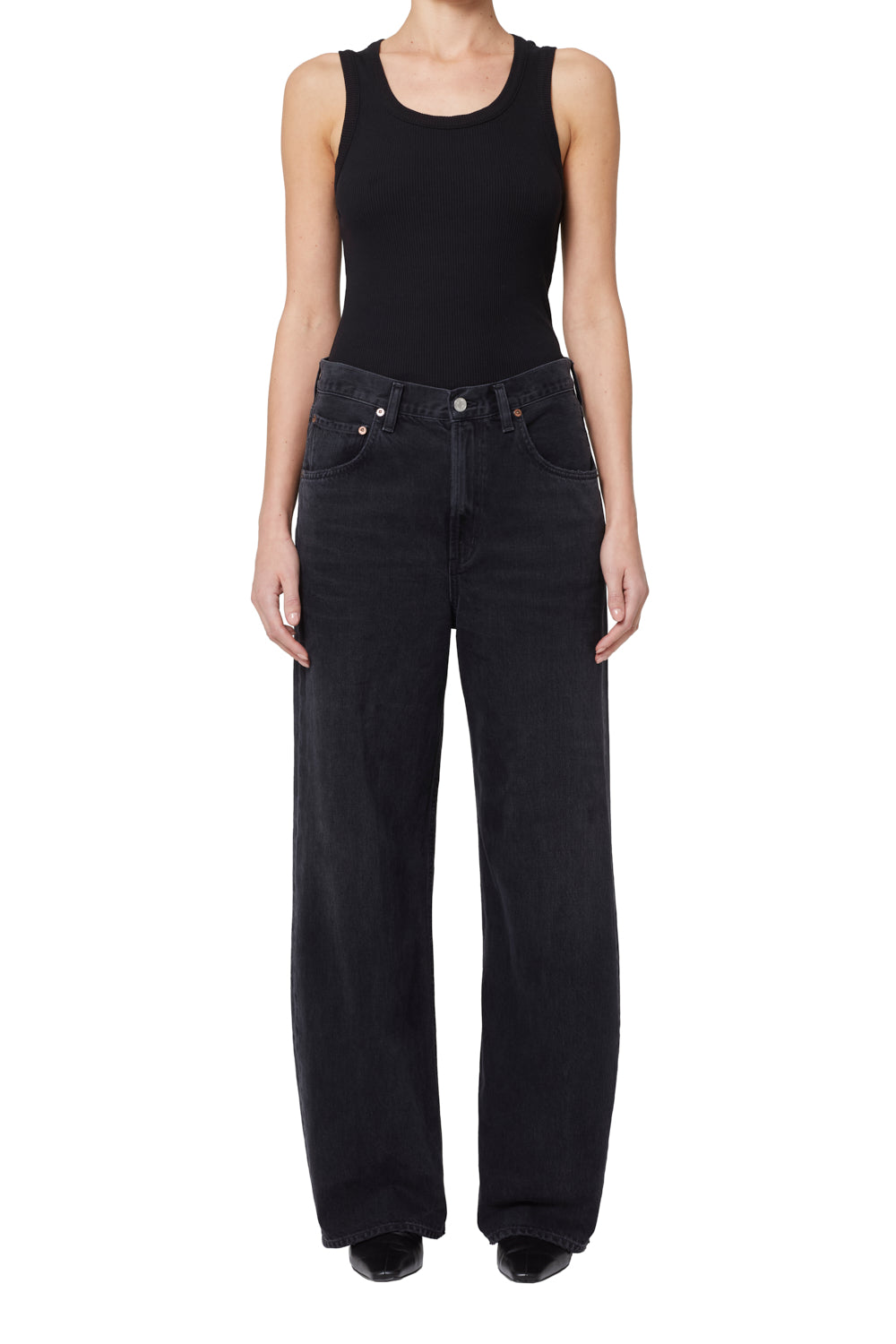 AGOLDE Low Curve Jean in Black Tar
