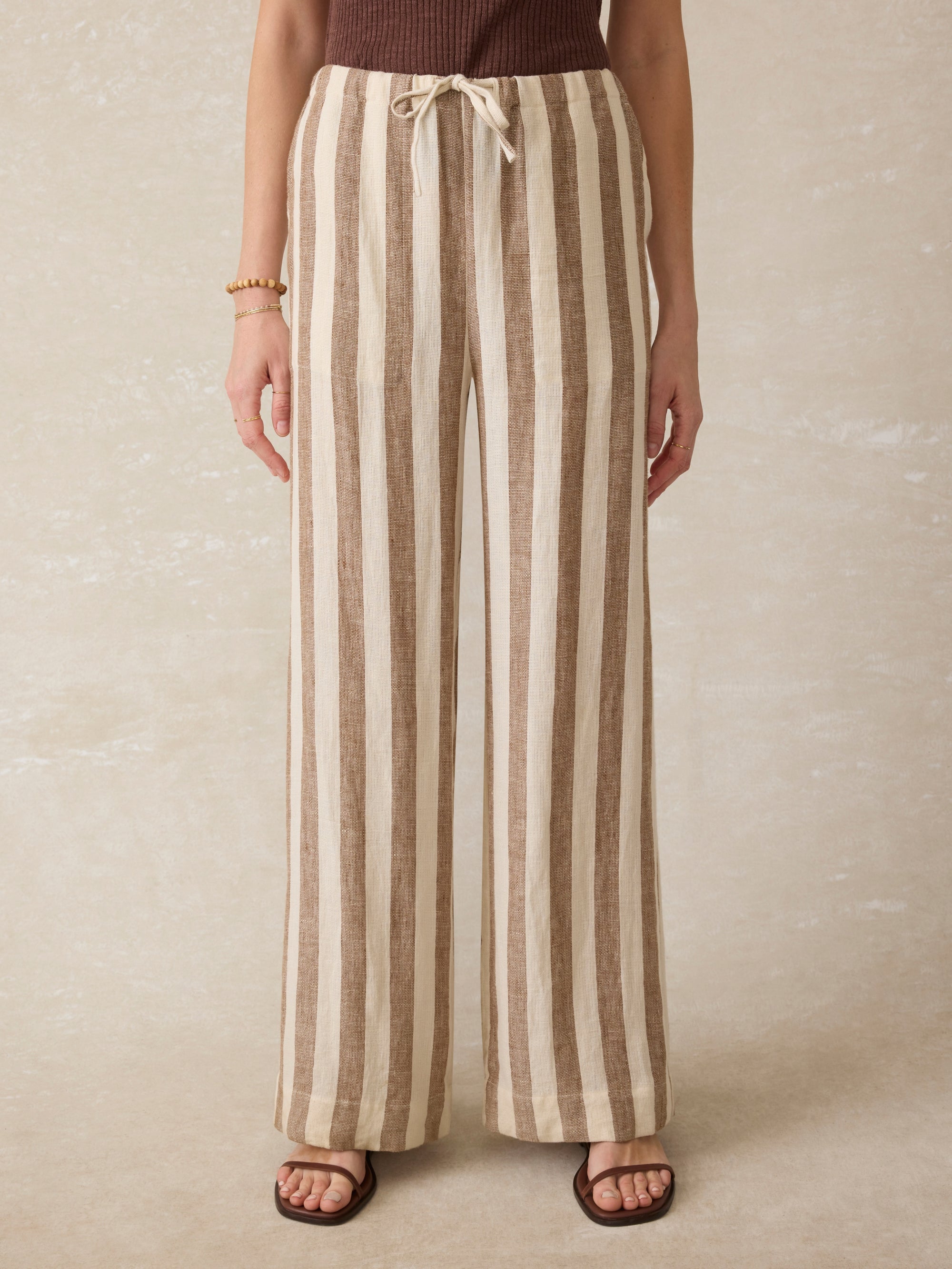 Faherty Palma Linen Drawstring Pant