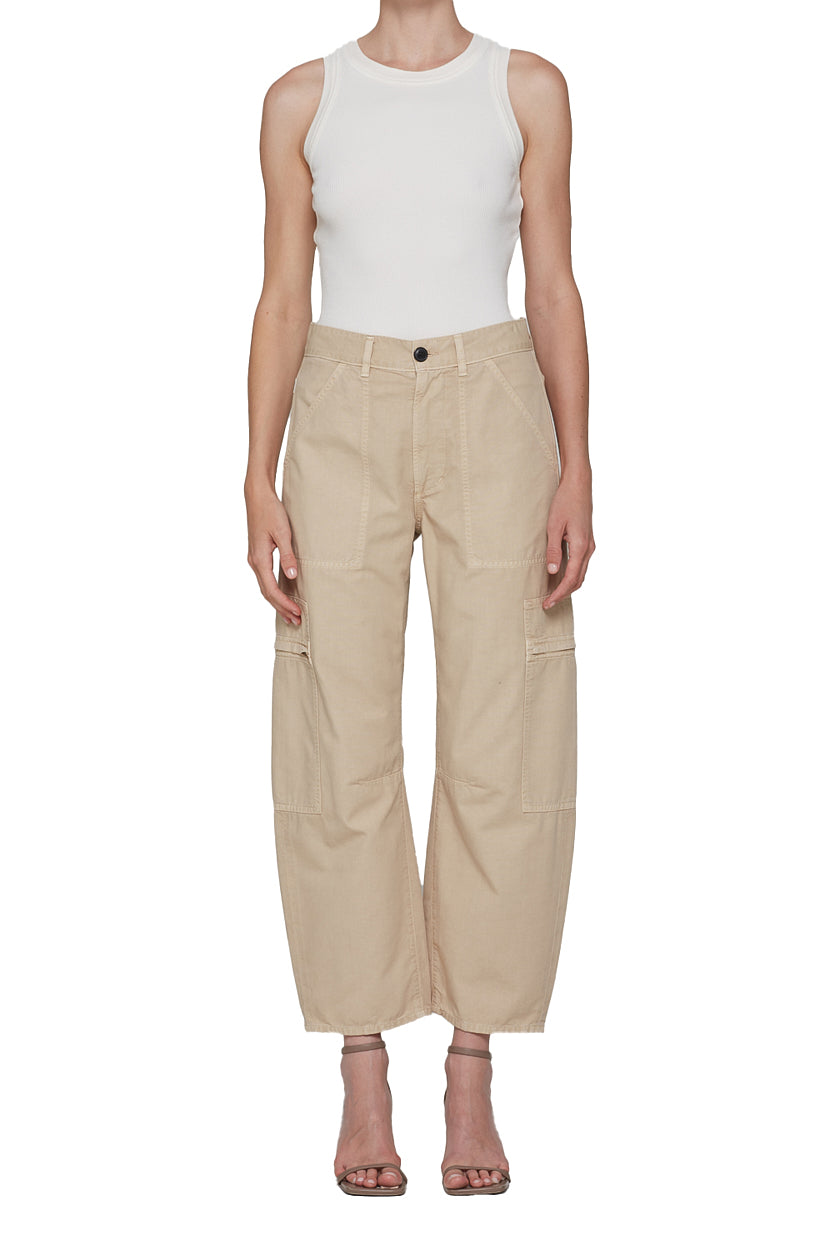Citizens of Humanity Marcelle Low Slung Cargo in Sateen Taos Sand