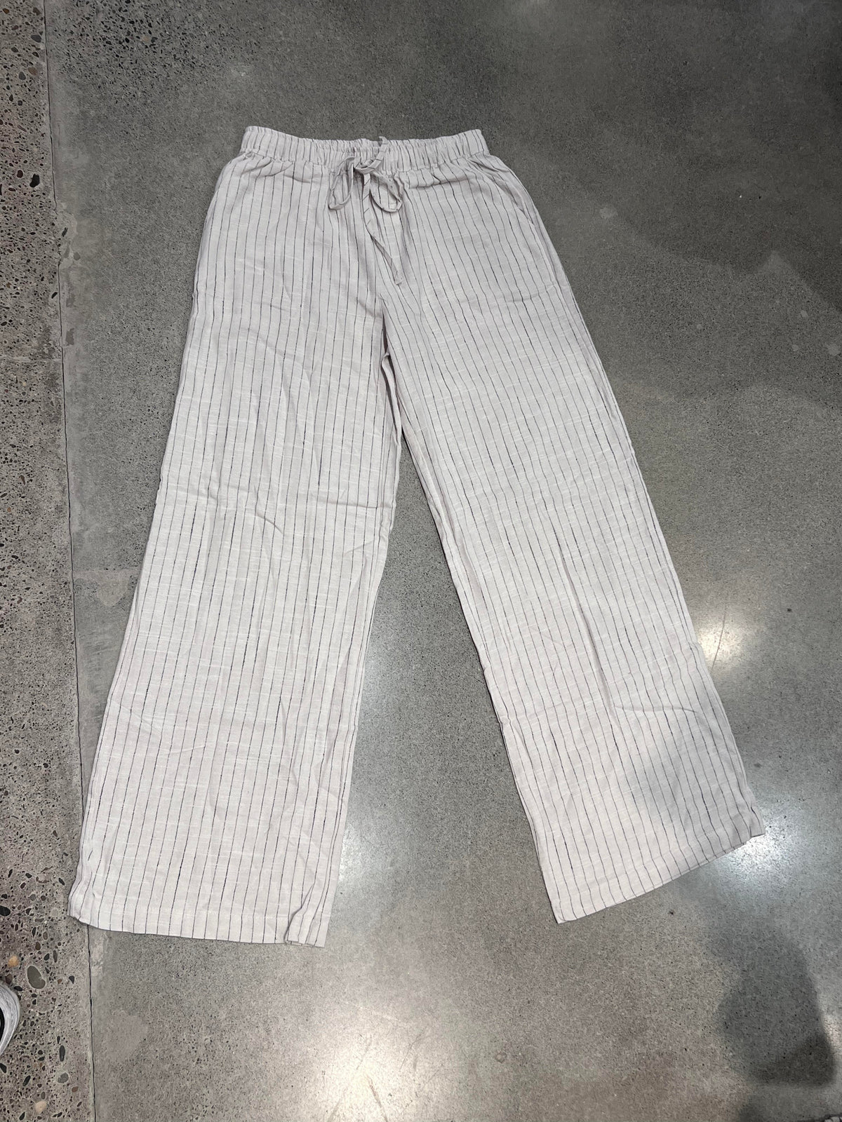 NYLAND Brenna Drawstring Wide Leg Linen Pants