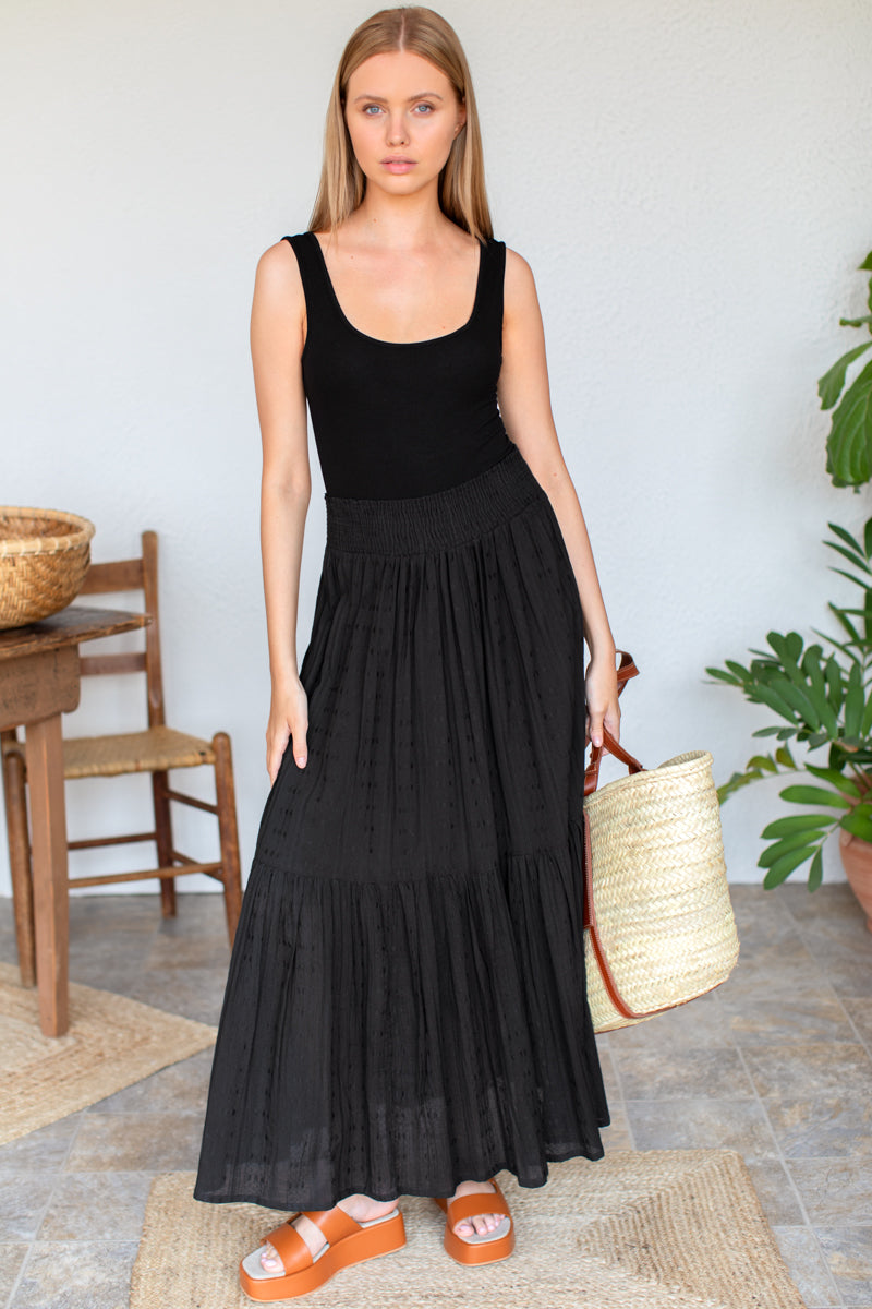 EMERSON FRY Solstice Skirt in Black Beauty