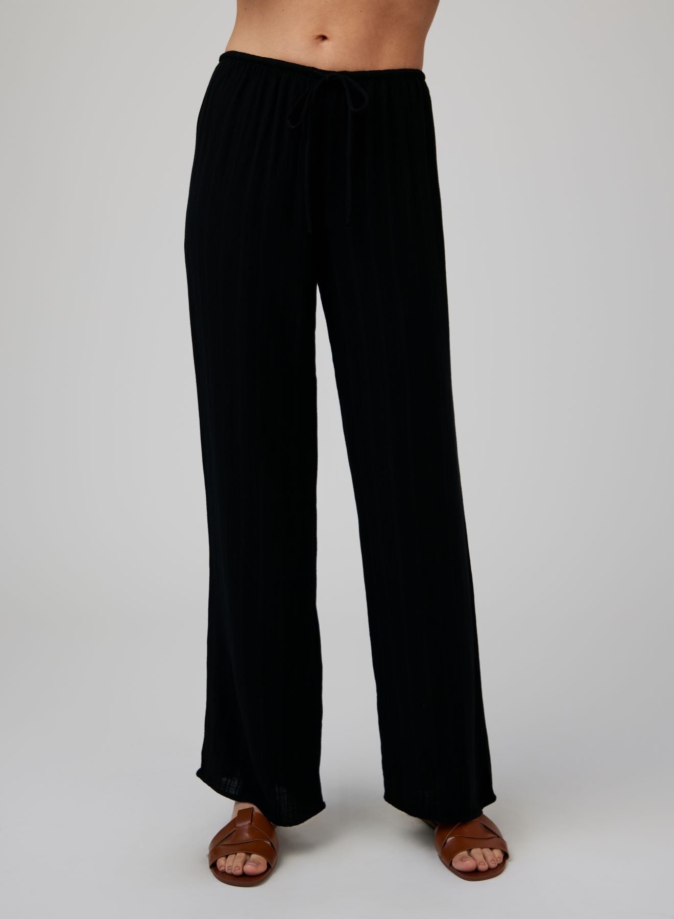 Bella Dahl Wide Leg Pant in Black
