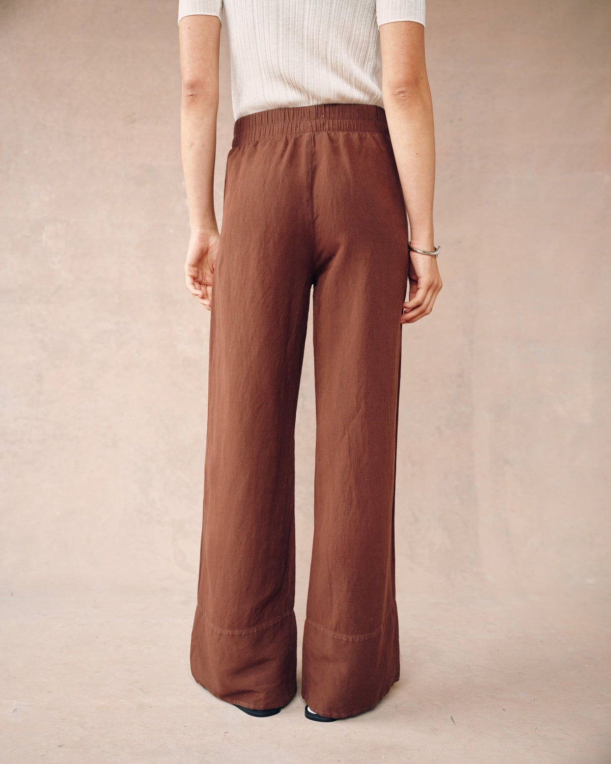 Bella Dahl Wide Leg Pant in Henna Brown