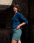 BIBICO Ava Oversized Blouse in Textured Denim