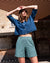 BIBICO Ava Oversized Blouse in Textured Denim