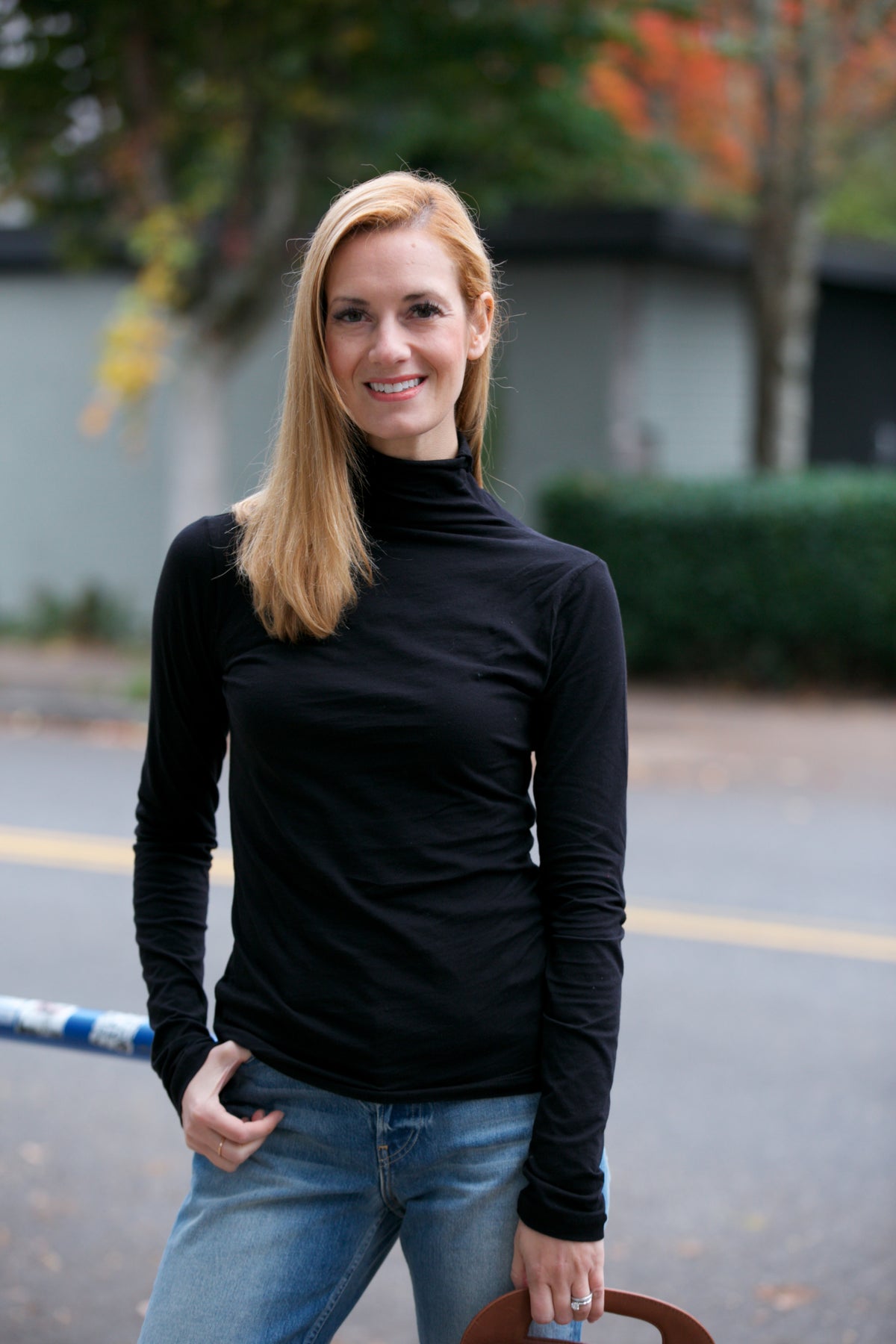 Velvet by Graham &amp; Spencer Talisia Mock Neck Tee Black