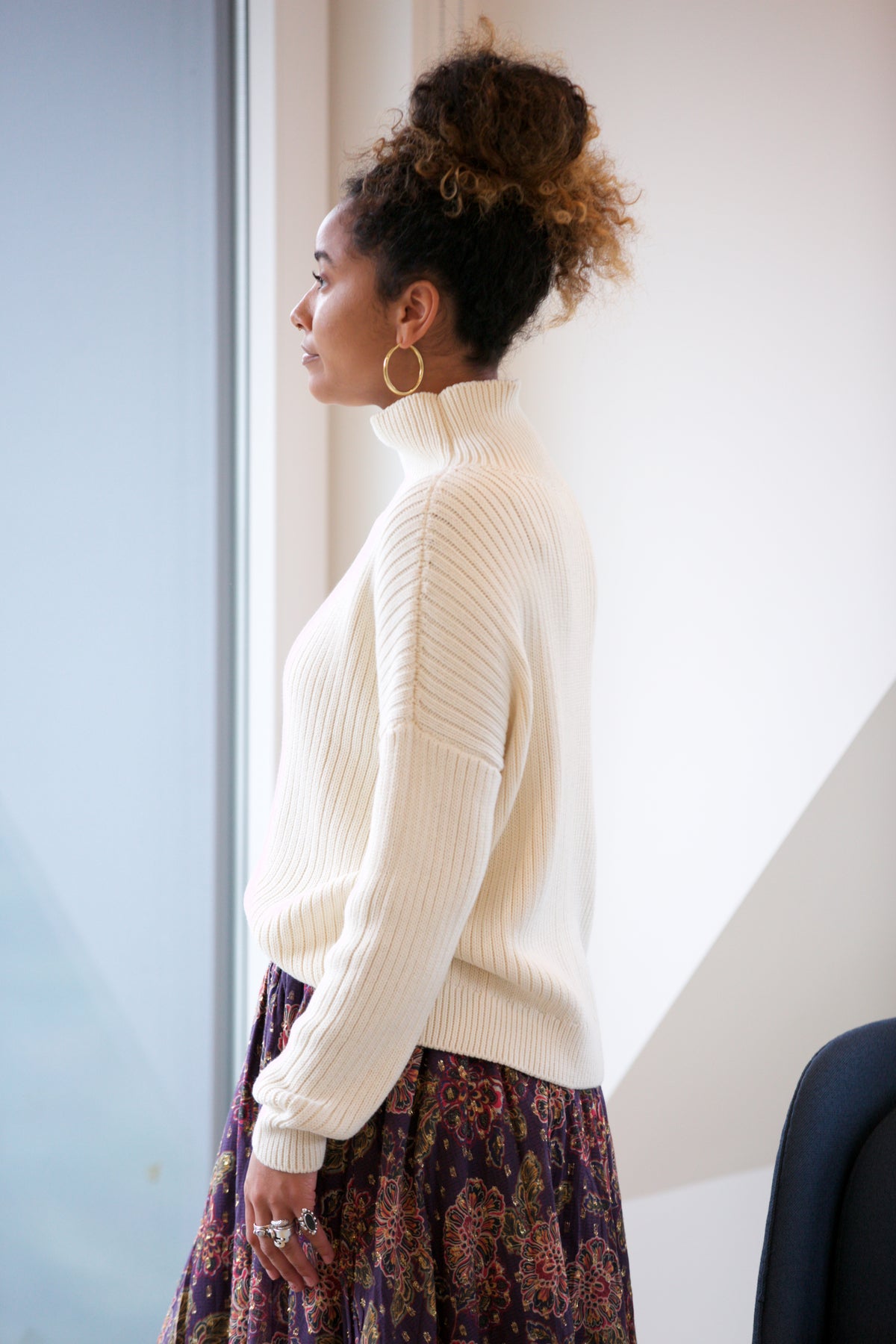 EMERSON FRY Carolyn Funnel Neck Sweater