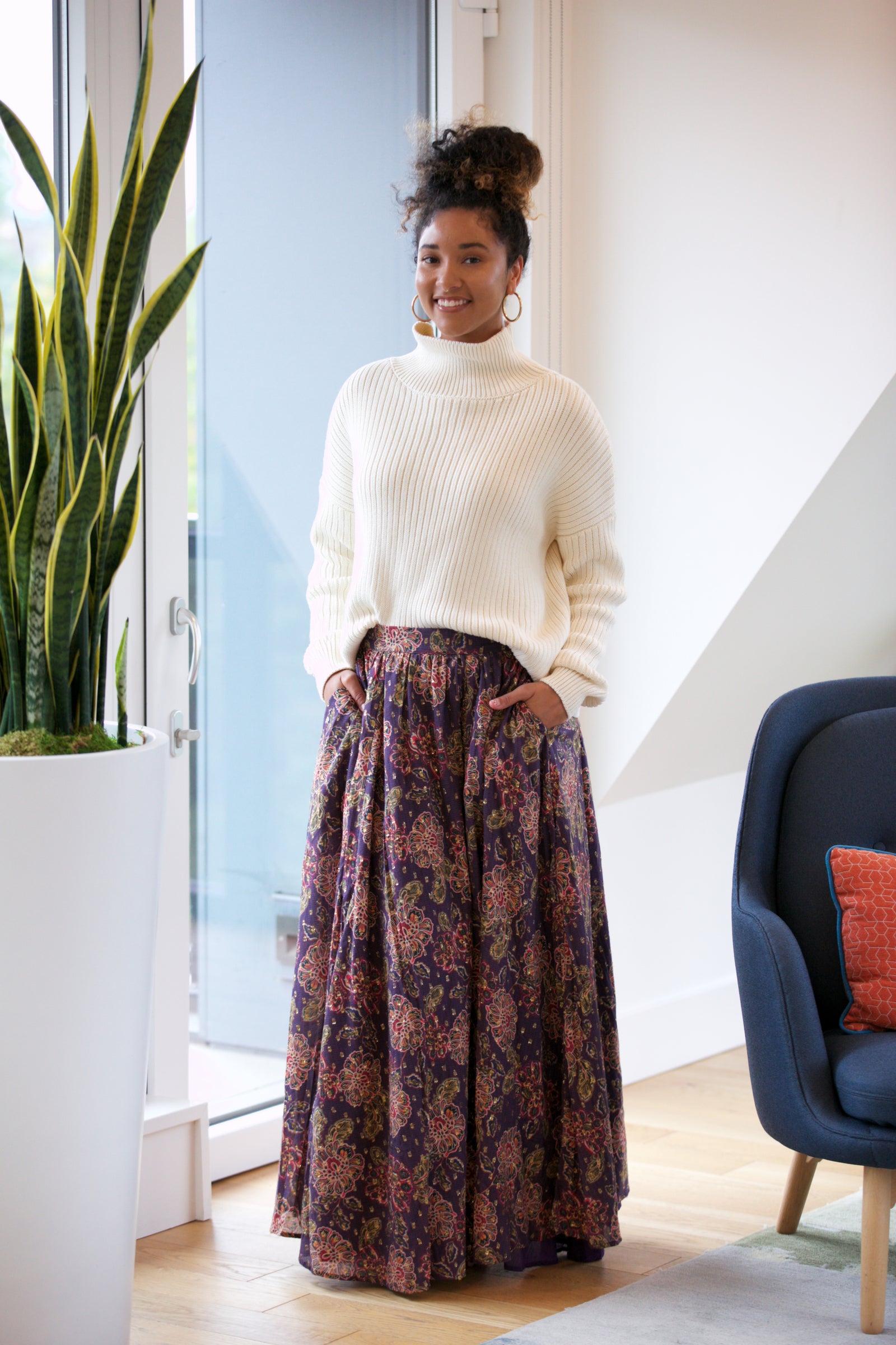 EMERSON FRY Carolyn Funnel Neck Sweater Ivory