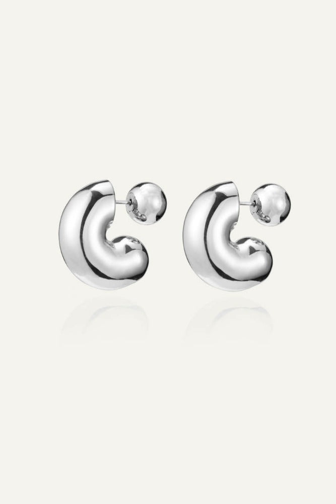 Jenny Bird Tome Hoops - Medium Silver