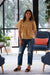 JOE'S JEANS The Niki Cuffed w/ Back Arc in Burden Desctruct