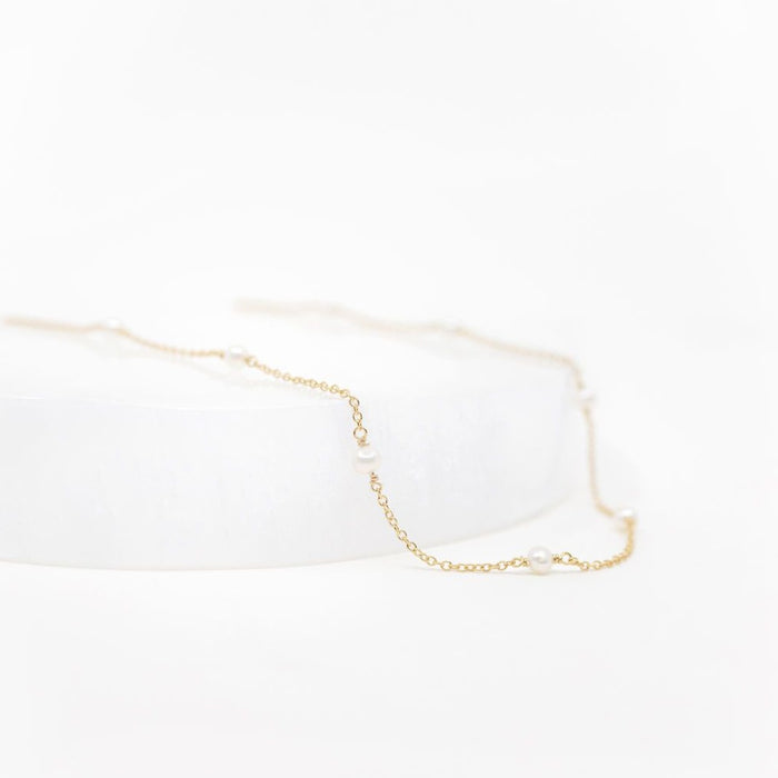 The Land of Salt Pearl Drop Choker Necklace