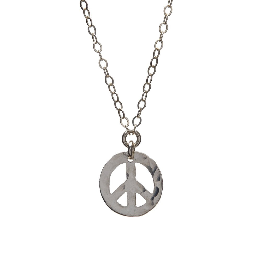 Kenda Kist Peace Sign Necklace Silver