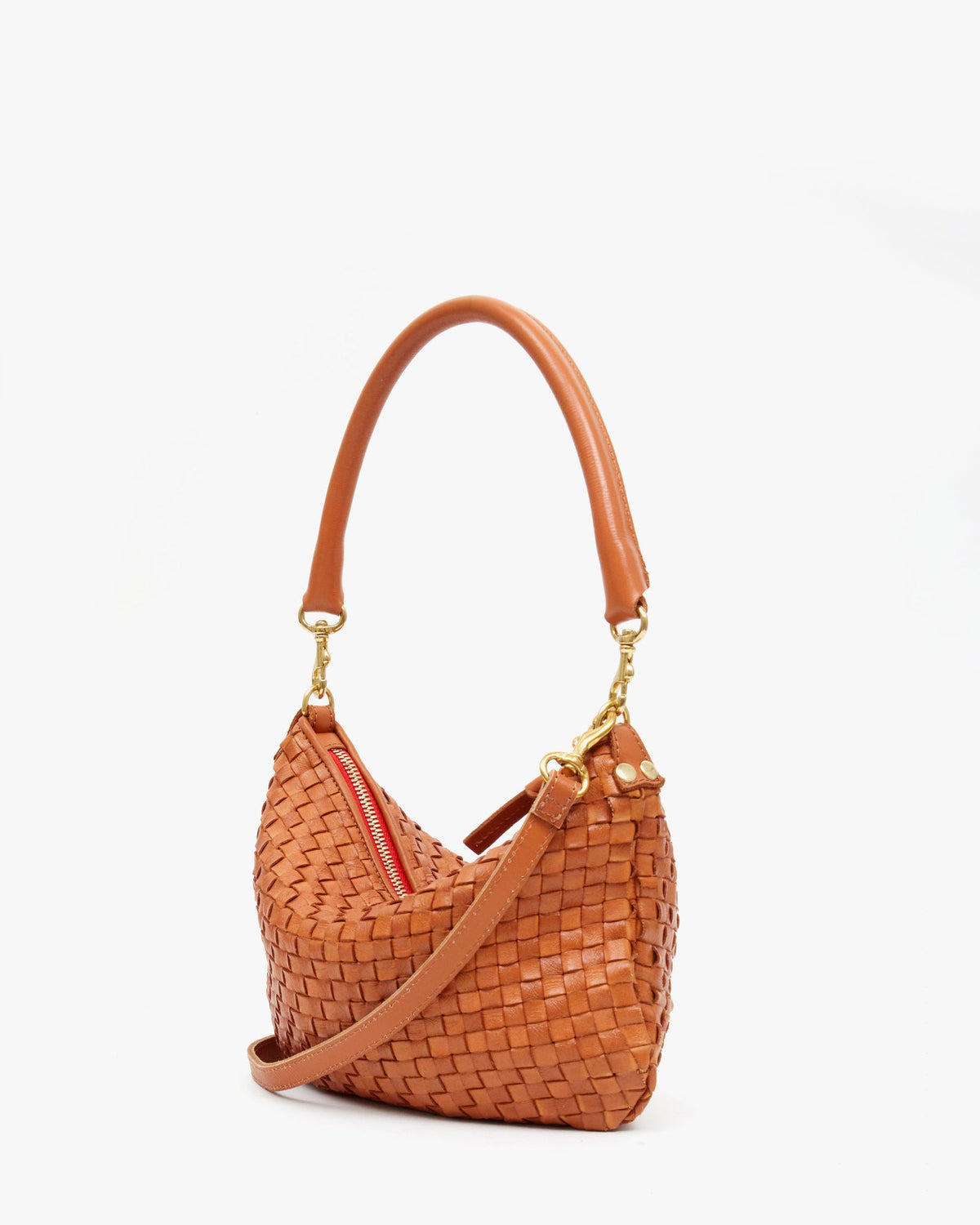 Clare V. Petit Moyen Woven Messenger